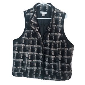 CJ Banks Button Up Vest Size 1X